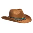 kapelusz piankowy na karnawal country kowboj dziki zachod western bezowy
