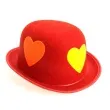 kapelusz serca czerwony filcowy godan