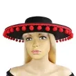 kapelusz sombrero z pomponikami