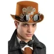 kapelusz steampunk okulary brazowy carnival toys