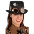 kapelusz steampunk okulary czarny carnival toys