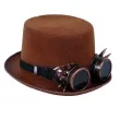 kapelusz steampunk z okularami i kolce fyasa