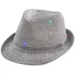kapelusz swiecacy srebrny brokat