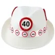 kapelusz urodziny 40 bialy