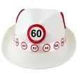 kapelusz urodziny 60 bialy