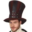 kapelusz wysoki cylinder steampunk brazowy guirca