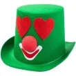 kapelusz zakochany klaun zielony filcowy godan