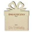karnet swiateczny bon podarunkowy prezent drewniana 85x100 mm