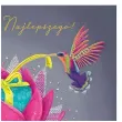 kartka okolicznosciowa urodziny kolibry henry 15 x 15 cm