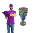 kielich czaszka halloween opalizujacy amscan 18 5 cm