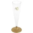 kieliszki jednorazowe 40 urodziny szampan zlote santex 140 ml 6 szt
