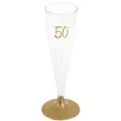 kieliszki jednorazowe 50 urodziny szampan zlote santex 140 ml 6 szt