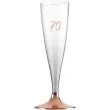 kieliszki jednorazowe 70 urodziny szampan rozowo zlote santex 140ml 6szt