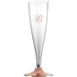 kieliszki jednorazowe 80 urodziny szampan rozowo zlote santex 140ml 6szt