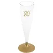 kieliszki jednorazowe 80 urodziny szampan zlote santex 140 ml 6 szt