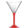 kieliszki jednorazowe martini aperitif czerwone transparent goldplast 185 ml 10 szt