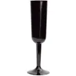 kieliszki jednorazowe szampan deluxe czarne unique 207 ml 4 szt