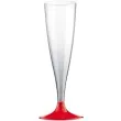 kieliszki jednorazowe szampan premium czerwone transparentne goldplast 140 ml 10 szt