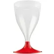 kieliszki jednorazowe wino claassic czerwone transparentne goldplast 200 ml 10 szt
