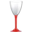 kieliszki jednorazowe wino classic czerwony transparent goldplast 180 ml 10 szt
