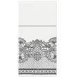 kieszonka na sztucce airlaid koronka czarna paw 40 cm 25 szt