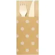 kieszonka na sztucce biale kropki bezowa arpex 8 5 x 20 cm 6 szt