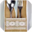 kieszonka na sztucce jutowe etui z koronka arpex 2 szt