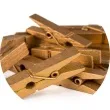 klamerki drewniane 3 5 cm zlote czakos 10 szt