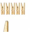 klamerki drewniane 3 5 cm zlote czakos 10 szt