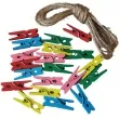 klamerki drewniane kolorowy mix 2 5 cm 20 szt