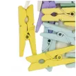 klamerki ozdobne drewniane pastelowe jasne mix aliga 25 szt 3 cm