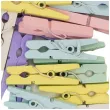klamerki ozdobne drewniane pastelowe jasne mix aliga 25 szt 3 cm