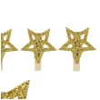 klamerki ozdobne gwiazdki zlote arpex 6 szt