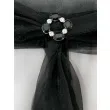 klamra ozdobna z czarnymi kamieniami 50x50mm 1op