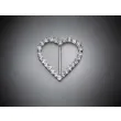 klamry ozdobne serca srebrny 20mm 1op