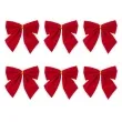 kokardki dekoracyjne na prezent czerwone partypal 6 szt