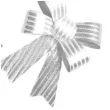 kokardy prazkowane srebrny arpex 12 x 10 cm 3 szt