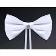 kokardy z rozetka biale 15 cm 4 szt
