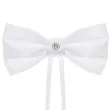 kokardy z rozetka biale 15 cm 4 szt