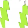 kolczyki blyskawice neonowe zielone 20x70 mm