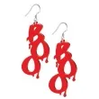 kolczyki boo czerwone 60x30 mm