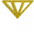 kolczyki diamenty zloty brokat 35x30 mm