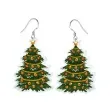 kolczyki drukowane boze narodzenie choinka z gwiazda 30 x 42 mm