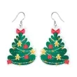 kolczyki drukowane boze narodzenie choinka z kokarda 34 x 44 mm