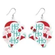 kolczyki drukowane boze narodzenie ho ho ho 36 x 45 mm
