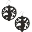 kolczyki duchy w sieci czarne 55x60 mm