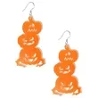 kolczyki dynia smok pomaranczowe 40x70 mm