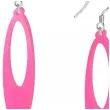 kolczyki elipsy neonowe rozowe 15x50 mm