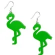 kolczyki flamingi classic zielone 35x60 mm