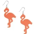kolczyki flamingi neonowe pomaranczowe 35x60 mm